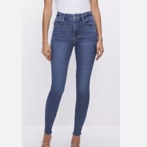 Good American Dark Wash Blue Ankle Jeans 151301